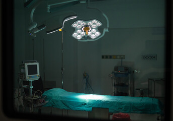 An environment in operating room (or surgical room) in hospital.