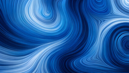 Abstract background composed of blue curves and waves, full of high-end light, blue and black tones, used for product display
