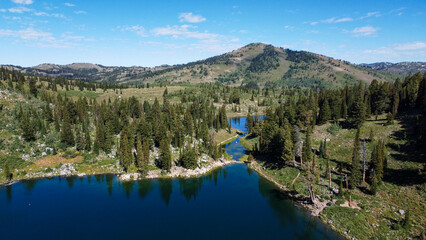 Aerial View of Bloomington Lake Idaho 