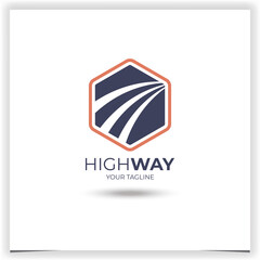 Highway logo design vector template