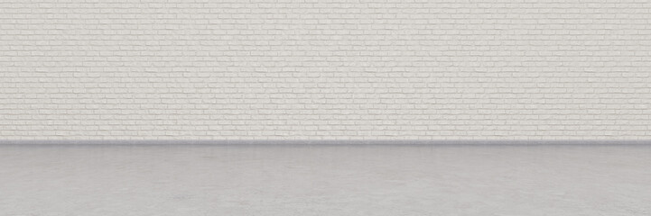 Modern white brick wall texture for background, 3D rendering. - 758486938