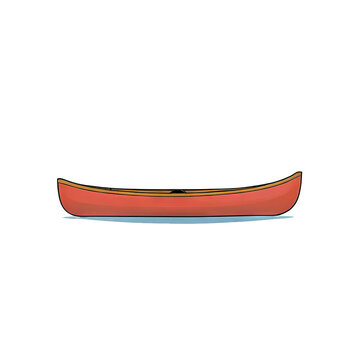 recommend clip art: Canoe Hand Drawn Cartoon Style Illustration