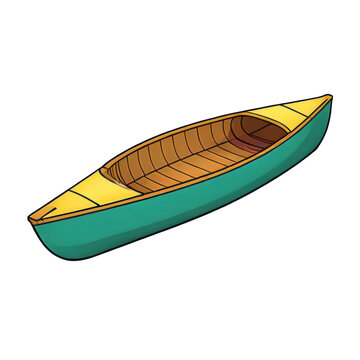 recommend clip art: Canoe Hand Drawn Cartoon Style Illustration