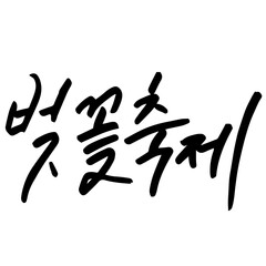벚꽃축제 봄 벚꽃놀이 캘리그라피 벚꽃 계절 축제DESIGNELEMENT CALLIGRAPHY TYPOGRAPHY 손글씨 감성글귀 축제