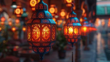 Fotobehang Ramadan lantern lamp landscape © Robin