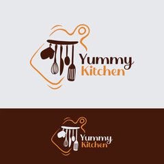 Kitchen Set Logo, Restaurant Bakery Food Logo Design
