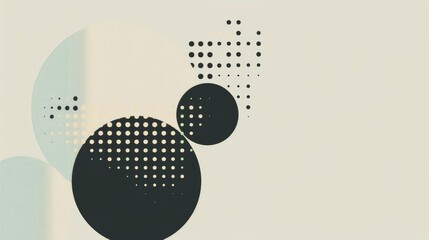 A minimalist design featuring dots and circles with a subtle, soothing color palette. Ideal for serene backdrops.