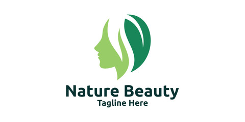 natural beauty logo design, logo design template, creative idea symbol.