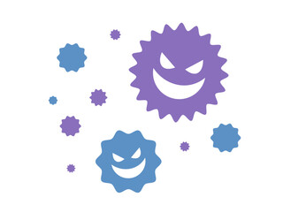 ウイルスや菌のイメージ_ベクターイラスト © あ こ