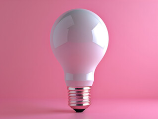 light bulb on pink background