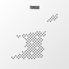 Trinidad country map made from abstract halftone dot pattern