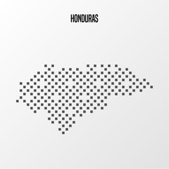 Fototapeta na wymiar Honduras country map made from abstract halftone dot pattern