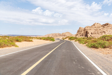 Tourist road in the Devil City in Hami, Xinjiang, China