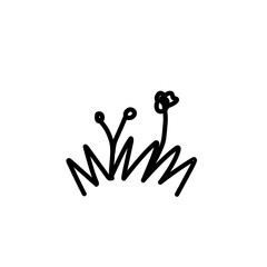 hand drawn grass collection in vector style