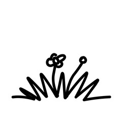 Fototapeta premium hand drawn grass collection in vector style