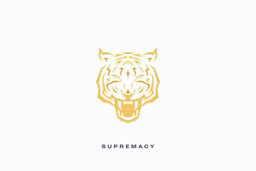 tiger animal strong supreme vector logo king dominant majestic logo