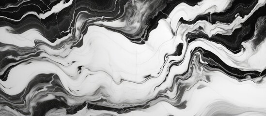 The monochrome painting showcases a beautiful black and white marble texture, resembling a jawdropping gesture captured in liquid form. A stunning example of visual art