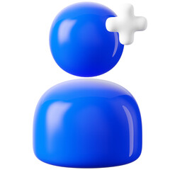 3D Icon Add User Illustration
