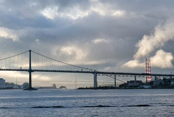 Halifax harbor on a cloudy day 