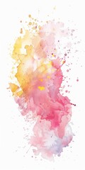 abstract watercolor burst showcasing enchanting hues of coral and peach, perfect for adding depth and charm to any project