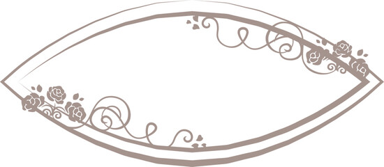 Oval elegant frame