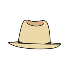 Illustration of a hat on a white background. Vector illustration.