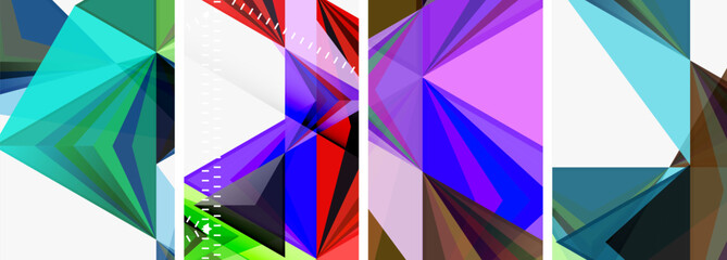 Minimalist triangular geometric clean concept posters for wallpaper, business card, cover, poster, banner, brochure, header, website