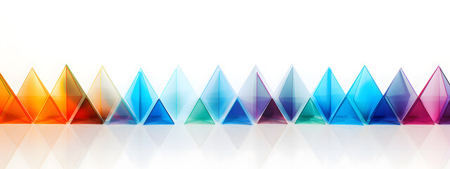 riangles transparrent on white background
