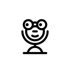 Podcast logo design. Podcast icon, logo design template
