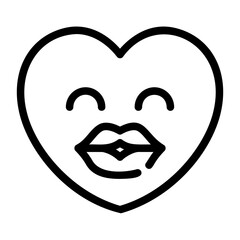 kiss outline icon