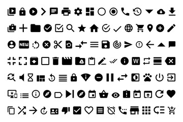 Set of essential icons