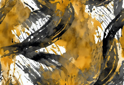 Yellow Image Ink Tie Abstract Textured Watercolour Painting Natural Art Splatter Black Watercolour Pattern Style Paint Abstract Shibori Paint Image Tribal Gold rty