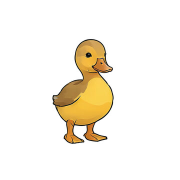 recommend clip art: Duckling Hand Drawn Cartoon Style Illustration