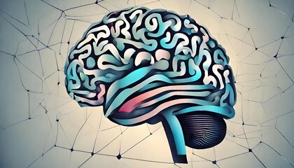 Human brain abstract background image 