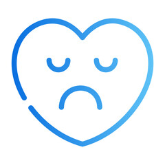 sad gradient icon
