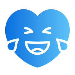 laughing gradient icon