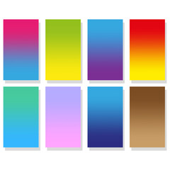 Fototapeta premium Color gradient backgrounds. Vibrant spectrum collection. Smooth color transitions. Vector illustration. EPS 10.