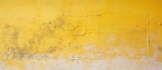 An upclose view of a yellow wall featuring black mold, resembling an abstract painting with tints and shades, creating a visual arts masterpiece