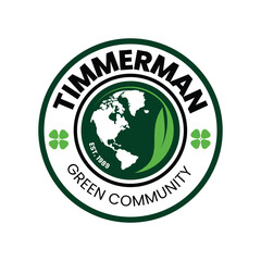 Timmerman green eco-friendly stamp