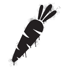 Spray Painted Graffiti carrot icon Sprayed isolated with a white background. Vector Illustration.