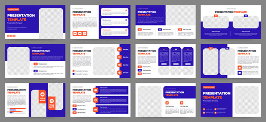 Modern presentation slide templates. Infographic elements template set for web, print, annual report brochure, business flyer leaflet marketing and advertising template. Vector Illustration.