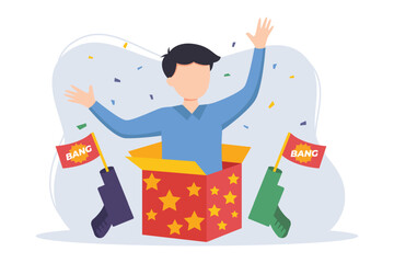 April Fools Flat Illustration Design