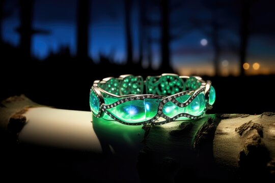 Northern Lights Symphony: Jewelry on a table.