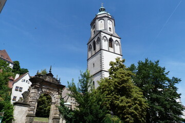 Fototapeta na wymiar Portal neben dem Turm der Frauenkirche in Meißen