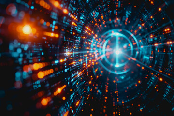 Obraz premium Internet Technology, Information and Media Flow, Exchange, and Processing on the Internet