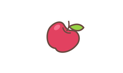 Apple flat design logo vector 