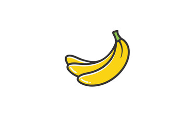 Banana Flat design logo vector 