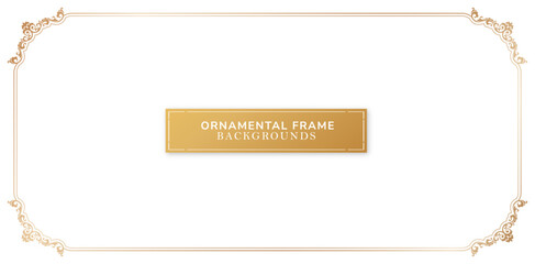 Vector illustration Elegant ornamental border frame with place for your text. Luxury template for wedding invitations and greeting cards, stationery design material, deck screen printing, paper crafts