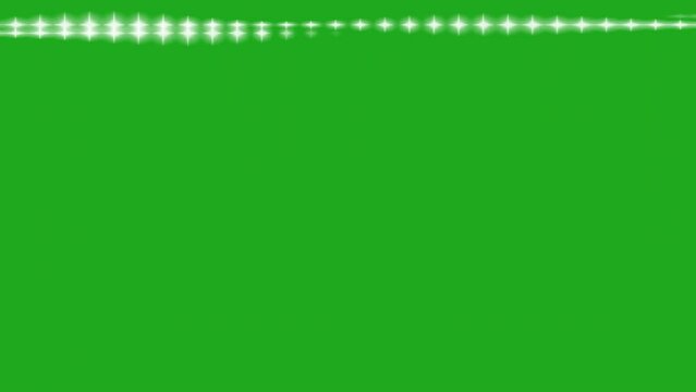 Stars waving effect on green screen