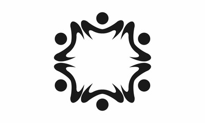 M people logo community vector 